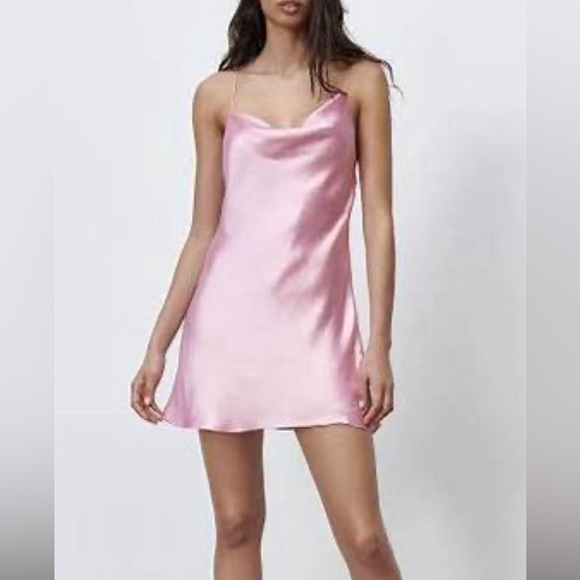 NWT Zara Elegant White Satin Slip Dress size Small - Picture 5 of 7